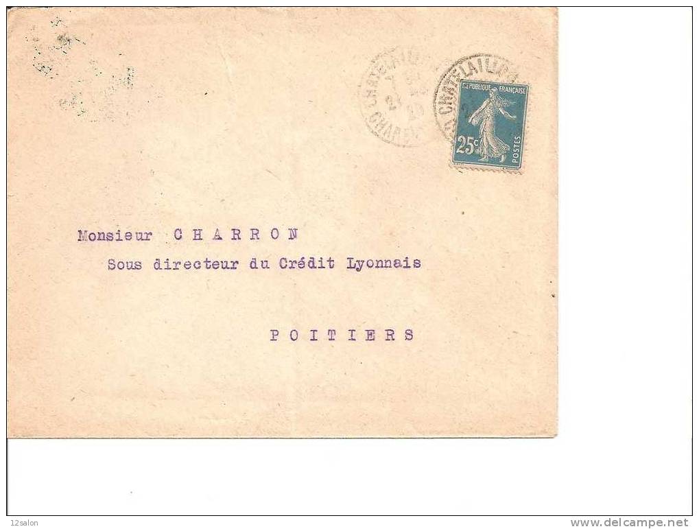 Lettre  N° 140 Oblitere De CHATELAILLON CHARENTE - 1906-38 Sower - Cameo