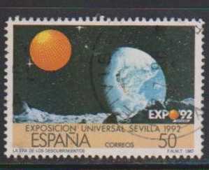 Spain 1987 Used, EXPO, Moon Surface, Earth., Stars, Astronomy - Sonstige & Ohne Zuordnung