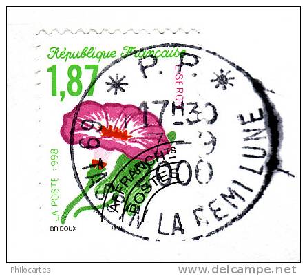 FRANCE  1998 -  Preo  240  -  Liseron  1.87 E - Sur Fragment Avec Cachet Entier - 1989-2008