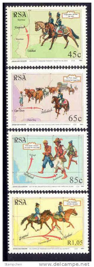 South Africa 1993 National Stamp Day Stamps Hosre Cow Ox Map Soldier - Vaches