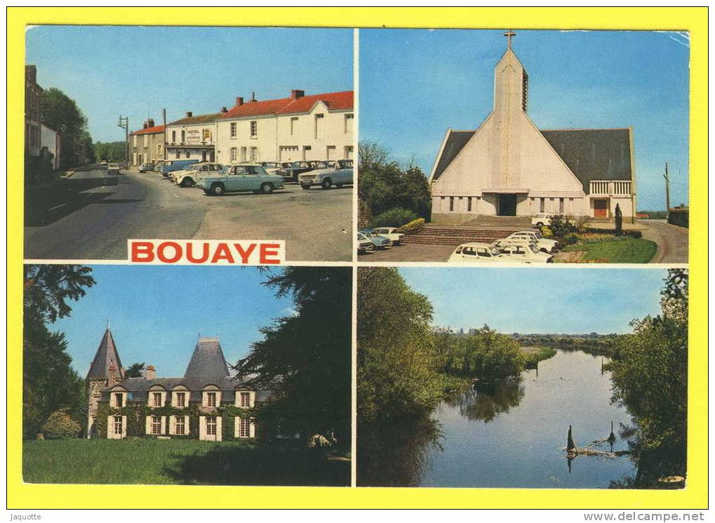 BOUAYE - Loire Atlantique- Multi Vues - Place -Eglise - Château - Rivière - Photo Guitteny - Bouaye