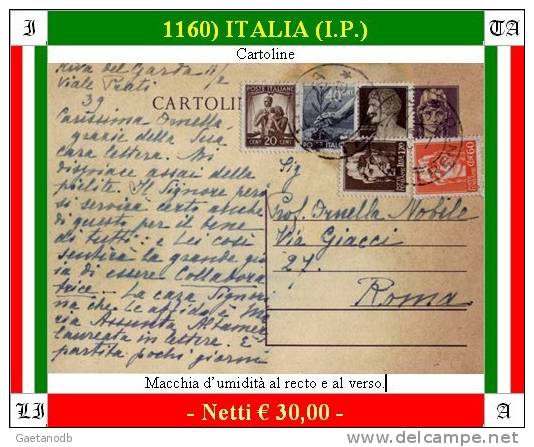 Riva 01160 - Intero Postale Con Bella Affrancatura Mista Del 16 Febbraio 1946 - - Oblitérés