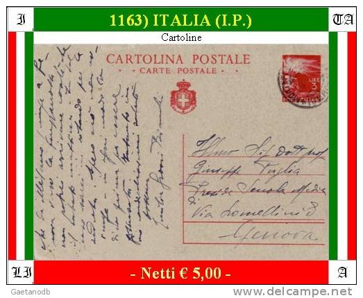 Intero Postale-01163 (I.P.) - Afgestempeld