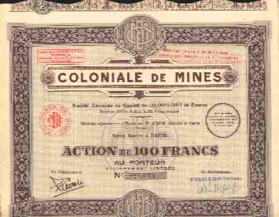 LOT DE 4 : COLONIALE DE MINES - Mines
