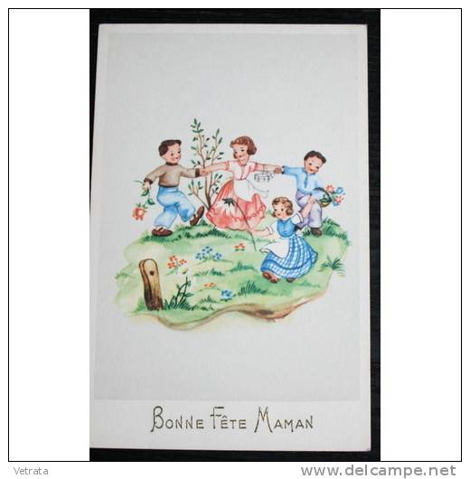 Carte Postale : Bone Fête Maman - Festa Della Mamma