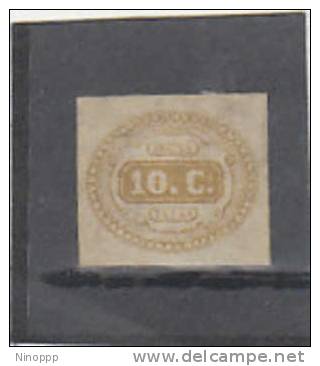Italy-1863 10c Yellow Postage Due No Gum - Taxe