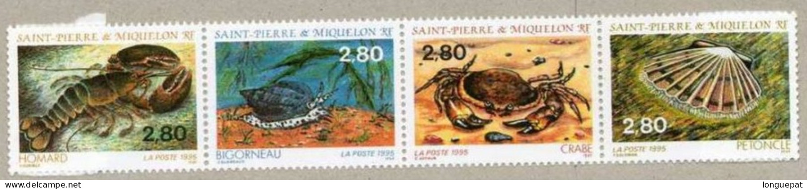 SAINT-PIERRE Et MIQUELON : Faune Marine : Homard, Crabe,  Pétoncle, Homard - Crustacés