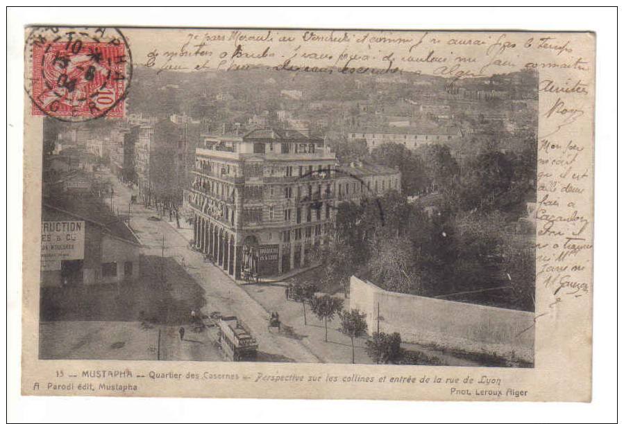 ALGERIE :  CPA . 13 . MUSTAPHA . Quartier Des Casernes . Année 1904 - Autres & Non Classés