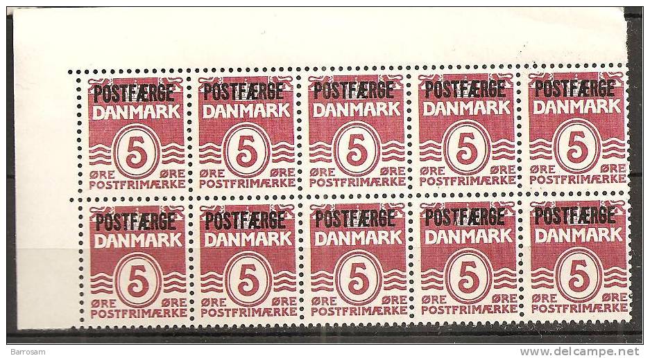 Denmark1942: Michel Paketmarken(ParcelPost):25 Block Of 1omnh** - Ungebraucht