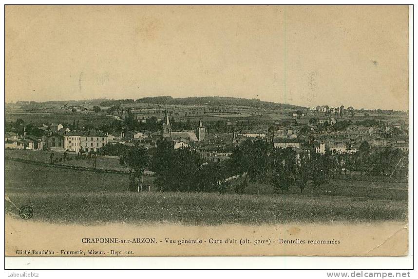 CRAPONNE SUR ARZON - Vie Générale   ( ETAT ) - Craponne Sur Arzon