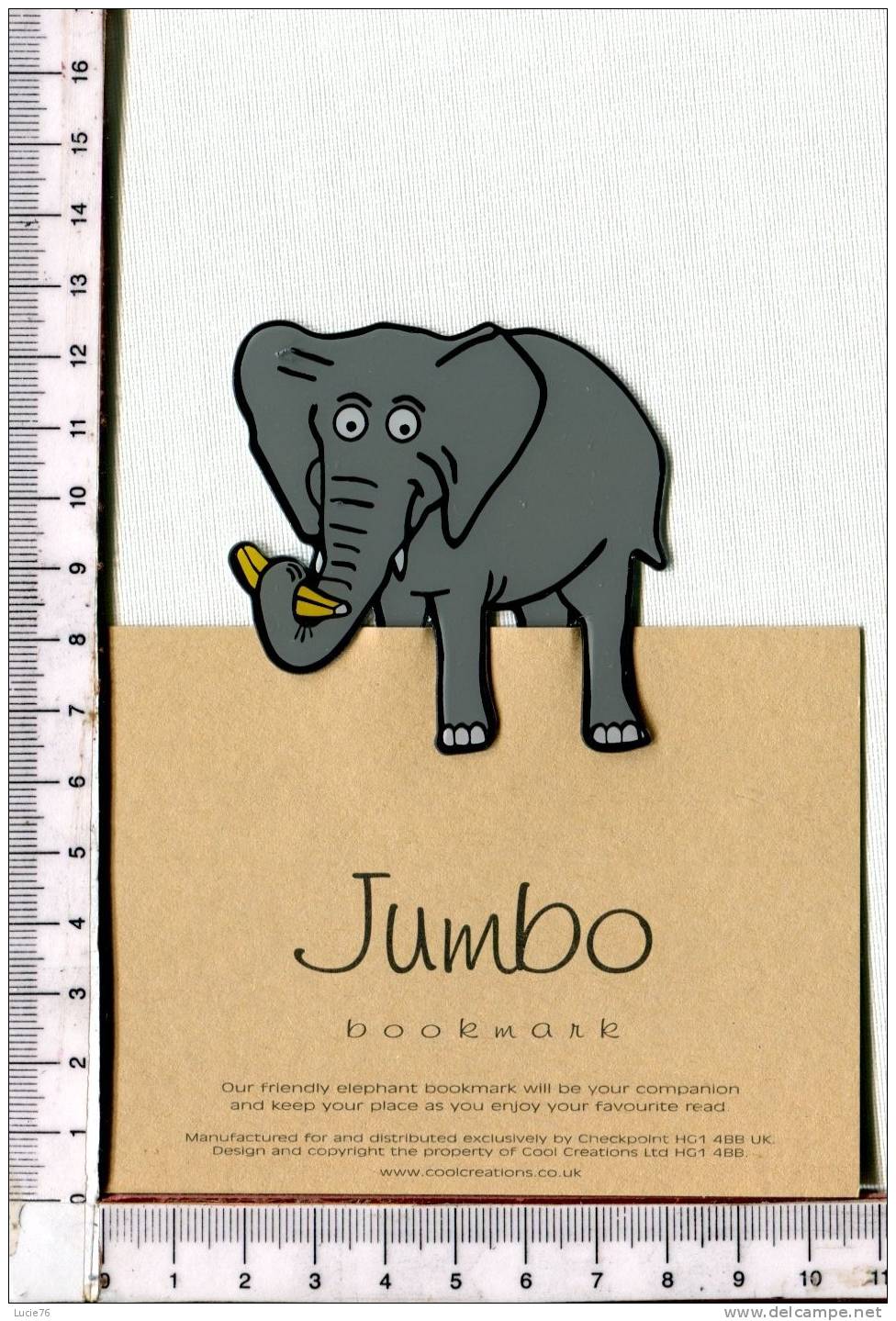 PORTE CARTE   Ou   ETIQUETTE  -  ELEPHANT  -   JUMBO  Bookmank - Andere & Zonder Classificatie