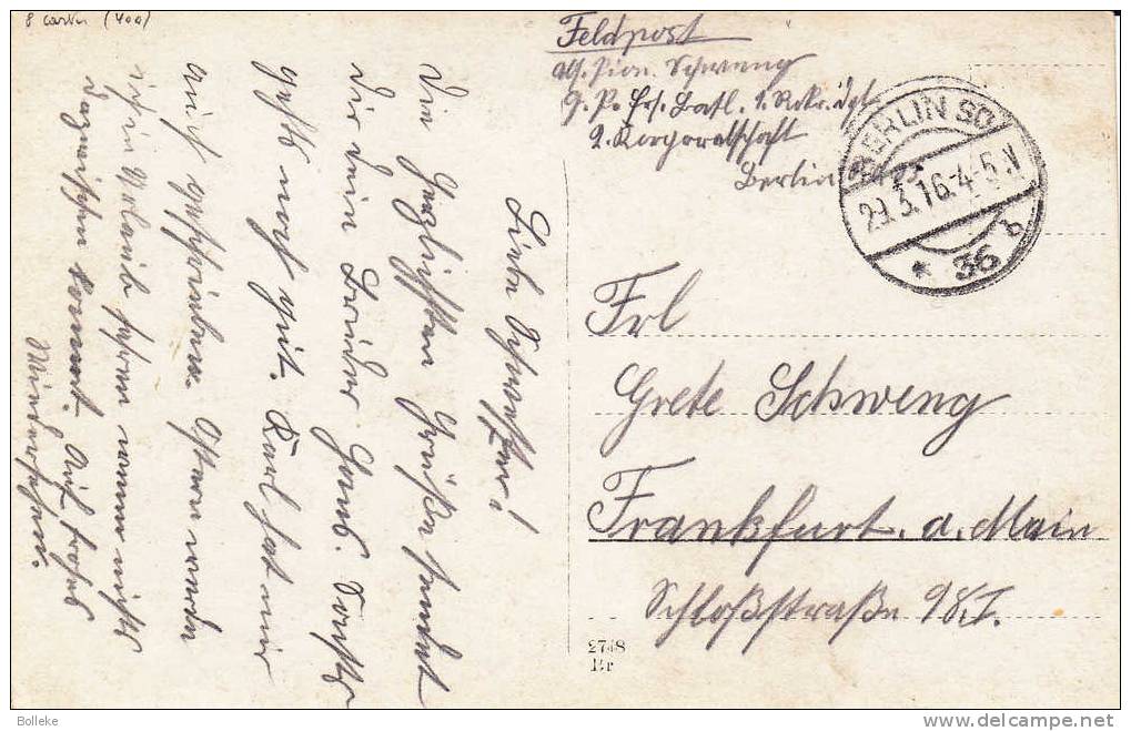 Guerre Mondiale - Allemagne - Berlin - Feldpost - Carte Postale De 1916 - WW1