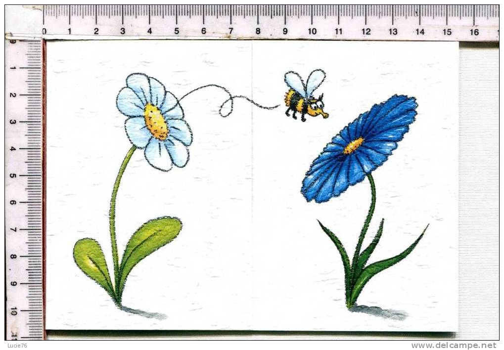 ABEILLE  -    Illustration  :  Sophie Turrel  - Carte Double Pt Ft - Insekten