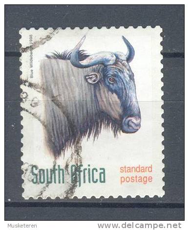 South Africa 1998 Mi. 1124 Y A   -  Gnu Streifen Gnu (Connochaetes Taurinus) Ph. Papier Vierseitig Gez. - Usados