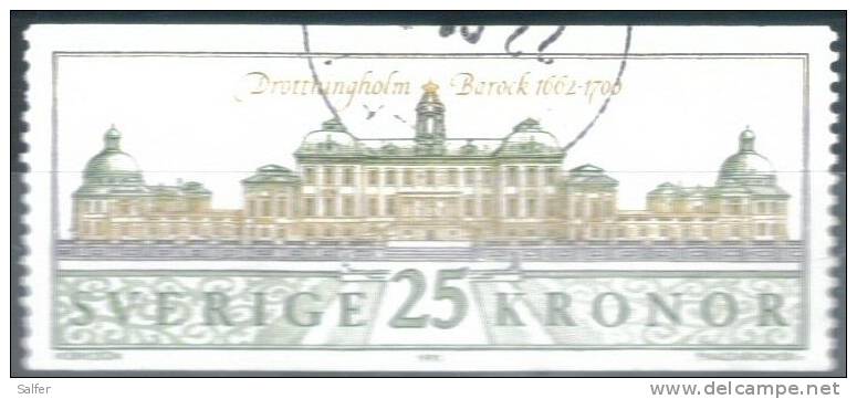 SVEZIA  1991  PALAZZO DROTTNINGHOLM  25kr  Usato - Usati