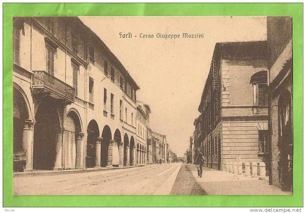 FORLI' CORSO GIUSEPPE MAZZINI CARTOLINA FORMATO PICCOLO VIAGGIATA NEL 1916 - Forlì