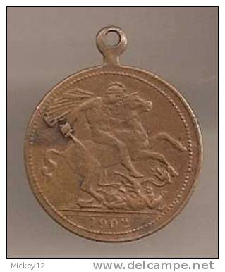 KING Edward  EDWARD VII, Successeur De La Reine Victoria...Belle Patine Pour Cette Médaille - Autres & Non Classés