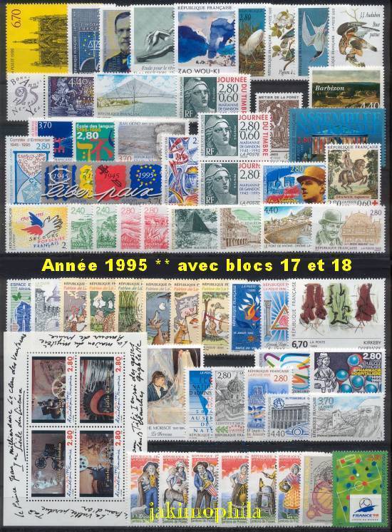 France Année 1995 Conplète NEUFS ** - LUXE Avec BF 17 + 18 - 1990-1999