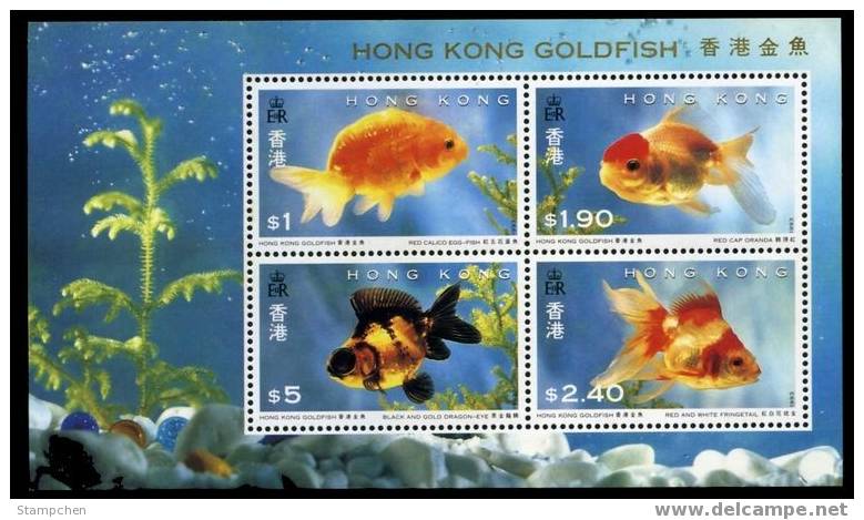 Hong Kong 1993 Goldfish Stamps S/s Fauna Fish - Unused Stamps