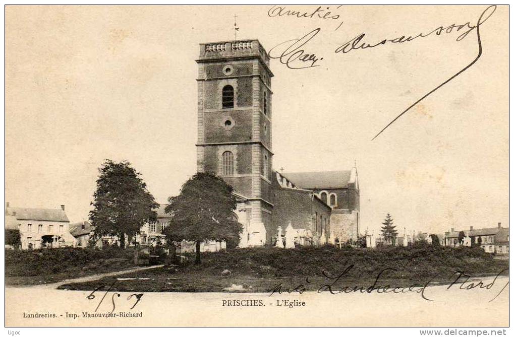 CPA - 59 - PRISCHES - L'église - 612 - Autres & Non Classés