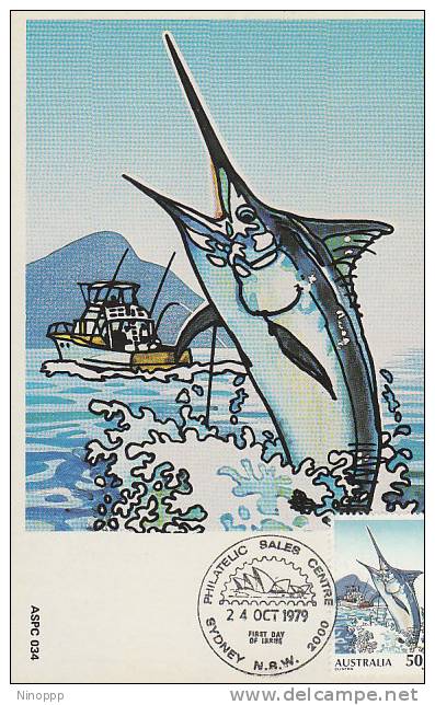 Australia-1979 Fishing,Deep Sea Fishing   Maximum Card - Maximum Cards