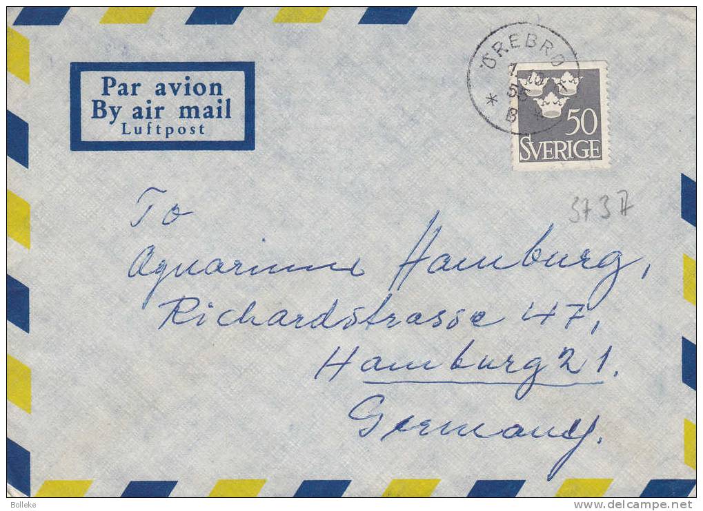 Suède - Lettre De 1956  - Couronnes - Orebro - Storia Postale