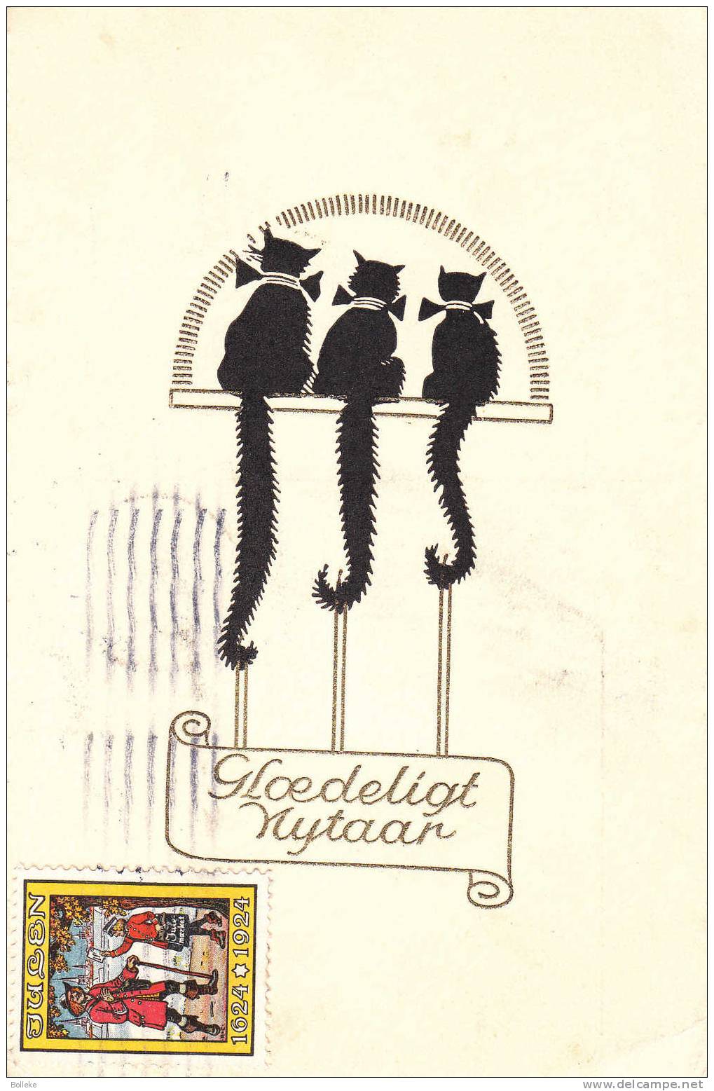 Danemark - Carte Postale De 1924 + VignetteJulien - Storia Postale