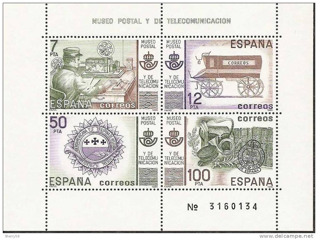 1981-ED.2641 H.B.-MUSEO POSTAL-NUEVO - Blocks & Sheetlets & Panes