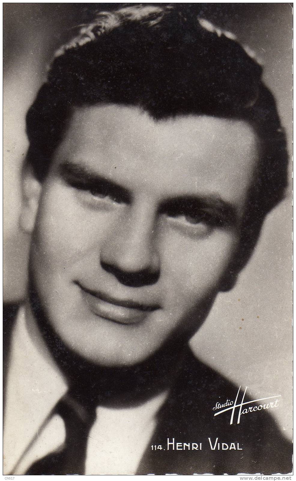 PORTRAIT DE HENRI VIDAL  NE EN  1919 A  1959 PAR STUDIO HARCOURT / EDIT SERP/114 - Actors