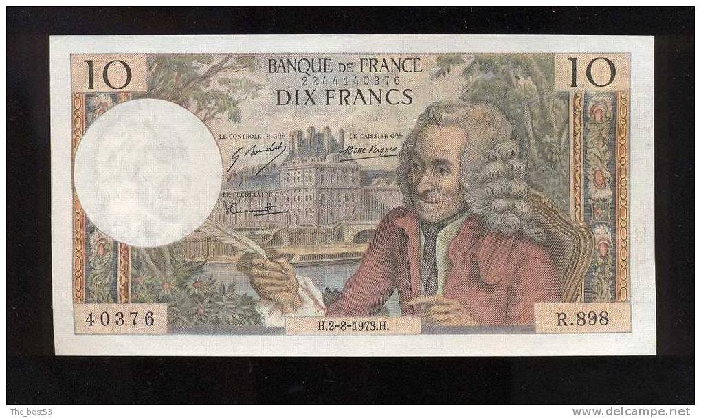 10 Francs -  Voltaire  1966 - 10 F 1963-1973 ''Voltaire''