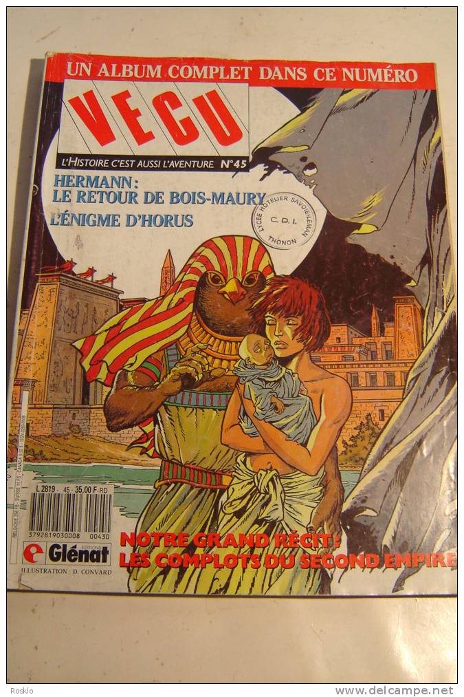 REVUE BD MENSUEL / VECU N° 45  DE 1990 / LE COMPLOT DU SECOND EMPIRE  /  BEL  ETAT - Vécu