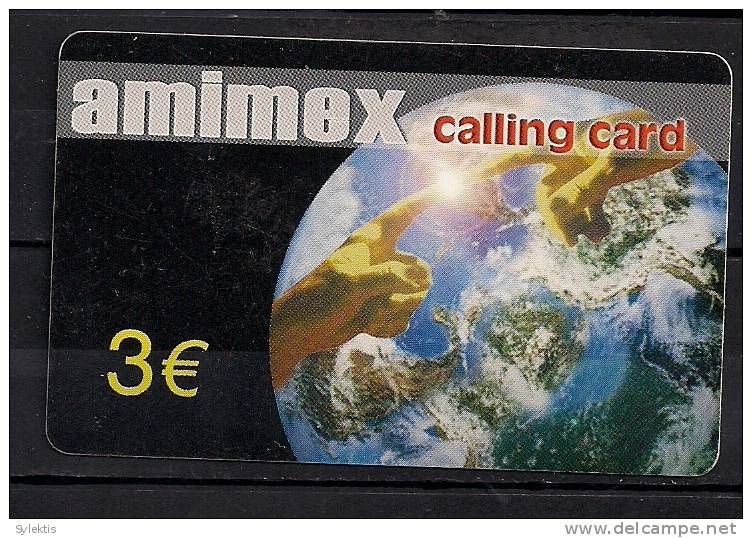 AMIMEX  USED D0109 CALLING CARD  €3 - Altri – Europa