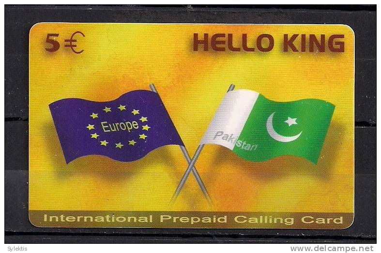 HELLO KING INTERNATIONAL  USED D0115 PREPAID CALLING CARD  €5 - Otros – Europa