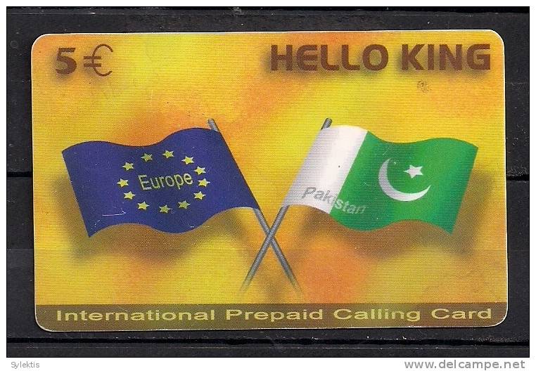 HELLO KING INTERNATIONAL  USED D0117 PREPAID CALLING CARD  €5 - Otros – Europa