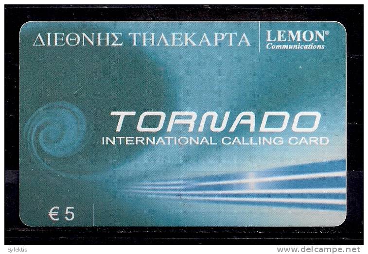 INTERNATIONAL  USED D0267 CALLING CARD TORNADO  €5 - Sonstige – Europa