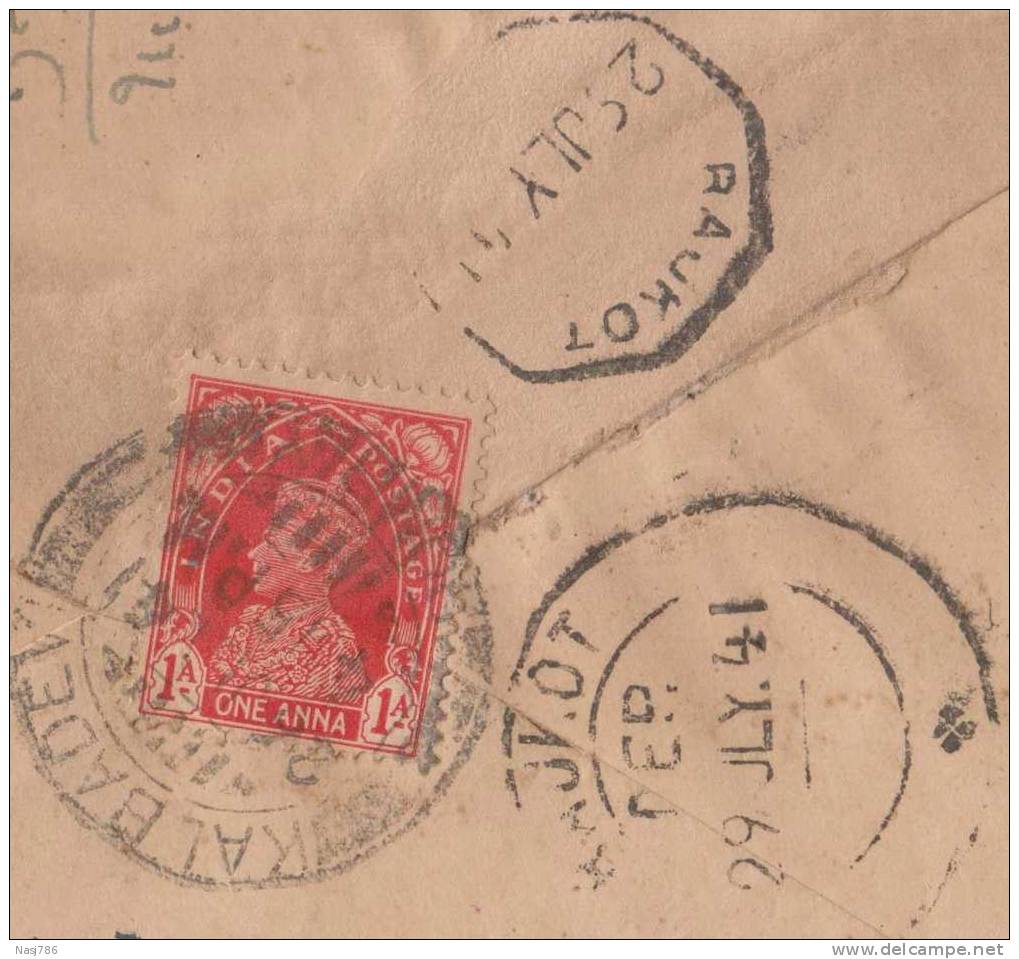 Br India King George VI, Bearing On Commercial Cover, Postage Due Postmark, Bicycle, Advertisement, India As Per Scan - 1936-47 Roi Georges VI