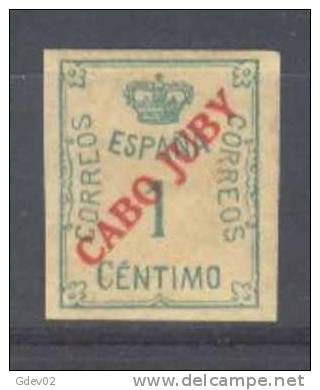 CJ19-A662-MCEX2.Maroc.Maro Cco.Marruecos.ALFONSO   Xlll.CABO JUBY   1922/3  (Ed 19**) Sin Charnela.MAGNIFICO. - Cabo Juby