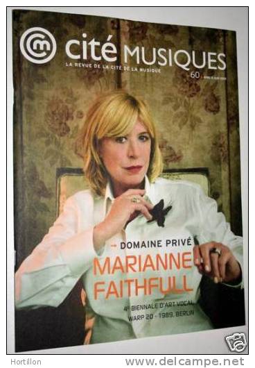Magazine Cité Musiques N° 60 04/2009 Mariane FAITHFULL - Muziek