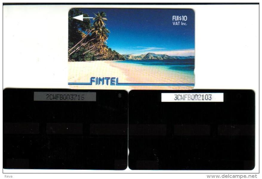 FIJI $10 PALM TREES ON THE BEACH 1992 2ND TYPE "VAT' GPT FIJ-FI-4b READ DESCRIPTION !! - Fiji