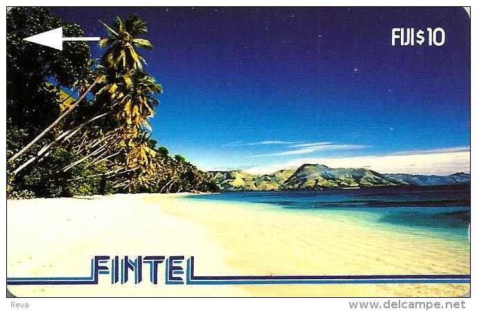 FIJI $10 PALM TREES ON THE BEACH 1992 2ND TYPE "VAT' GPT FIJ-FI-4b READ DESCRIPTION !! - Fidschi
