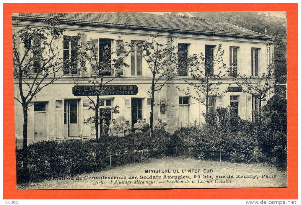 Dpt   75   Paris   "   Ministere De L'interieur - Maison De Convalescence Des Soldats Aveugles    " - Sonstige & Ohne Zuordnung