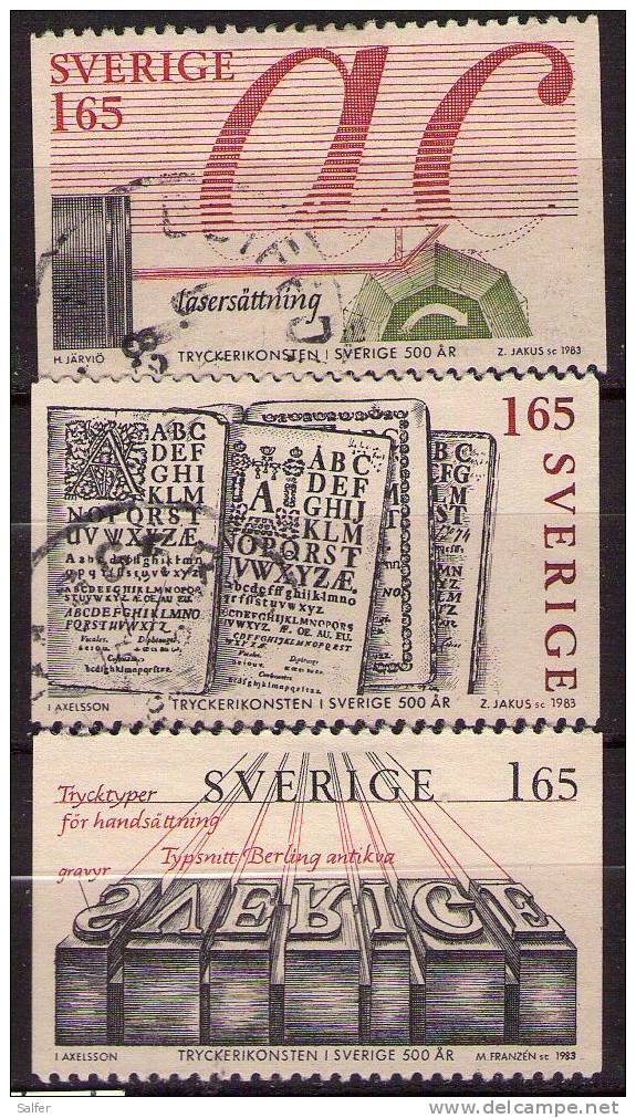 SVEZIA   1983 STAMPE ARTISTICHE  3 Val. Usati - Usati