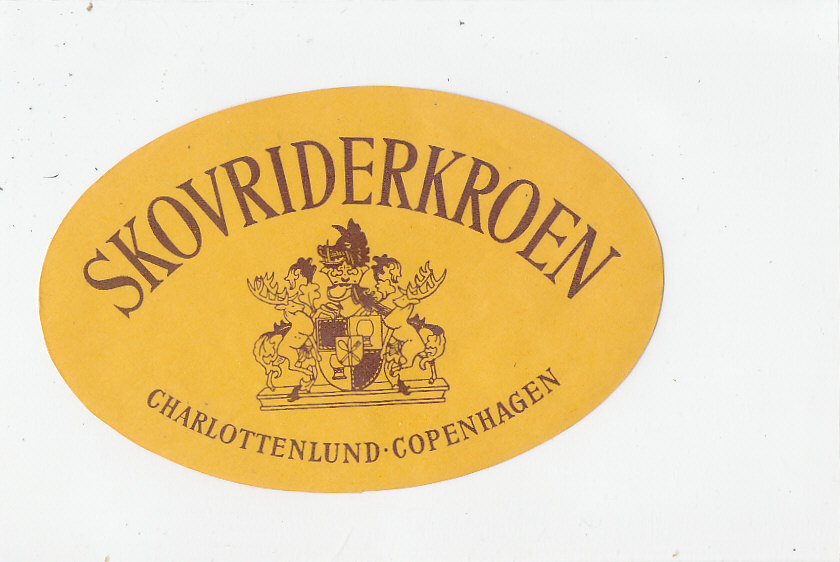 EH 286 / ETIQUETTE D' HOTEL - SKOVRIDERKROEN  CHARLOTTENLUND - COPENHAGEN - Hotel Labels