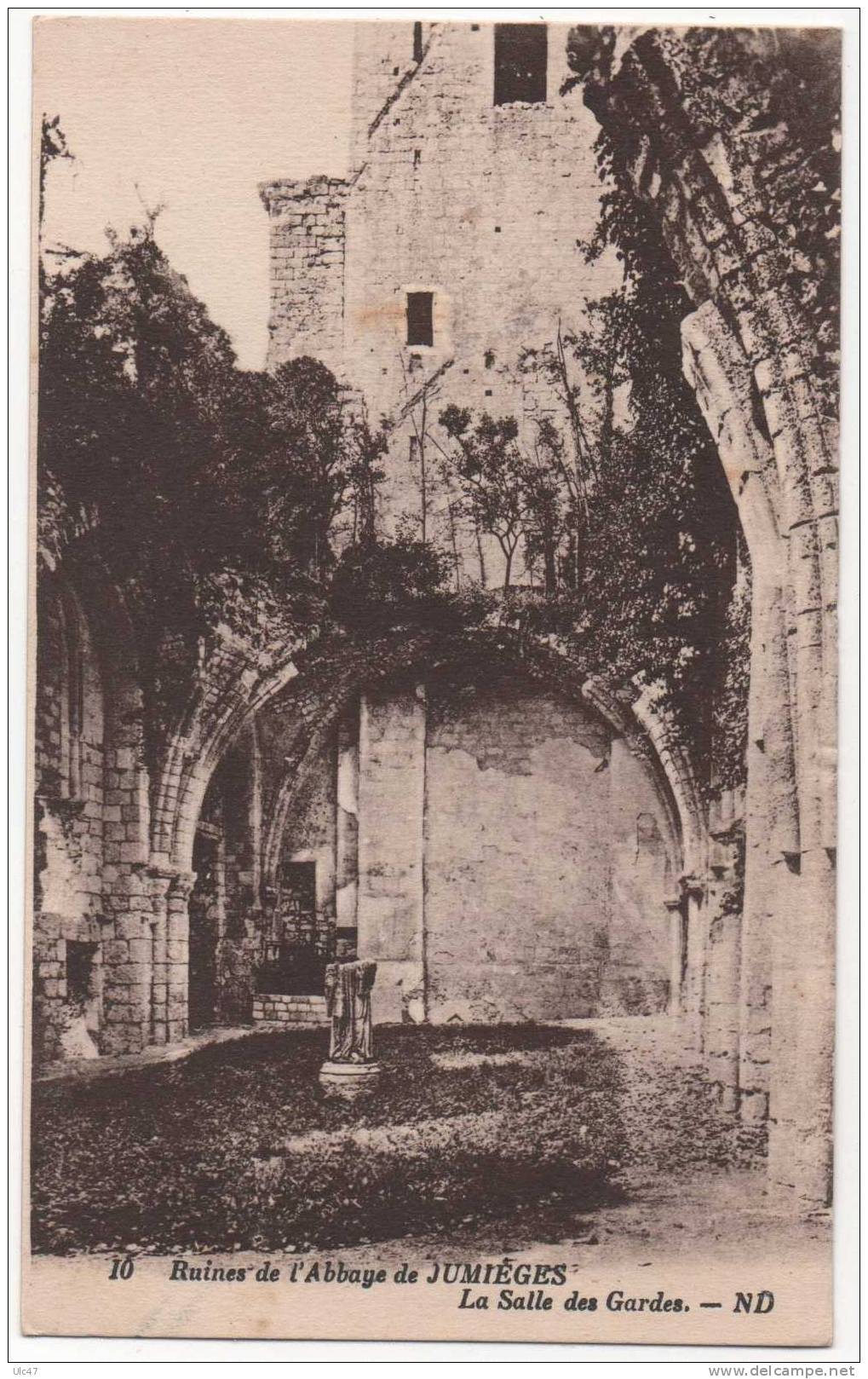 - Ruines De L'Abbaye De JUMIEGES. - La Salle Des Gardes - Scan Verso - - Jumieges