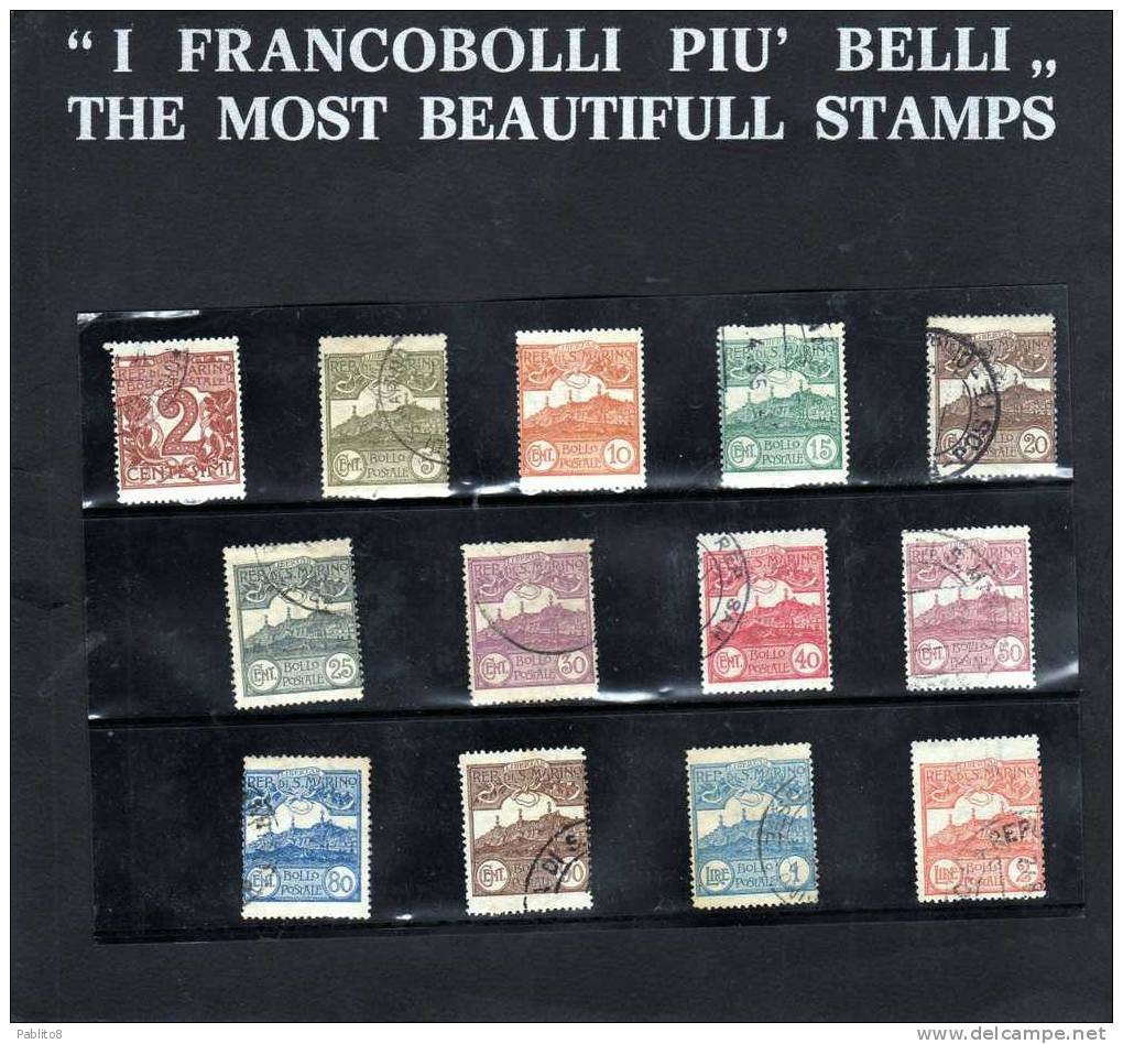 SAN MARINO 1921-3 CIFRA SERIE COMPLETA TIMBRATA - Used Stamps