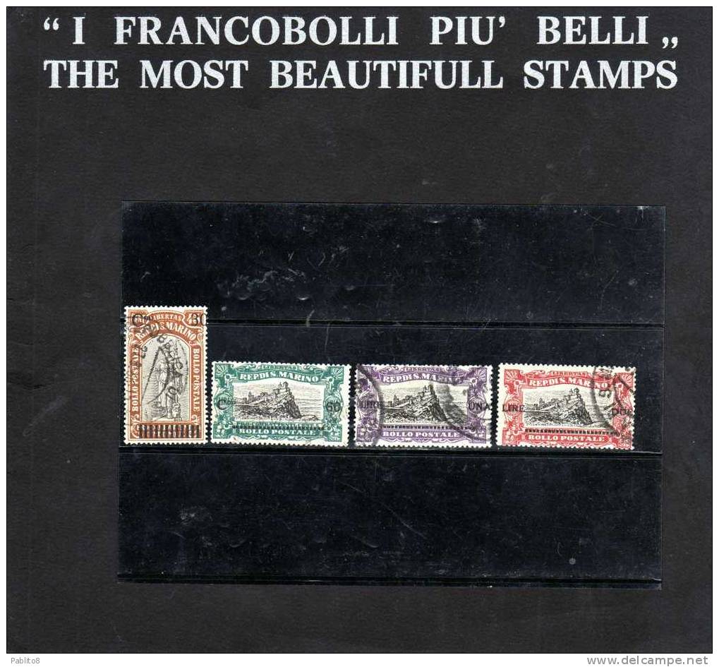 SAN MARINO 1924 PRO COMBATTENTI SERIE COMPLETA TIMBRATI - Used Stamps