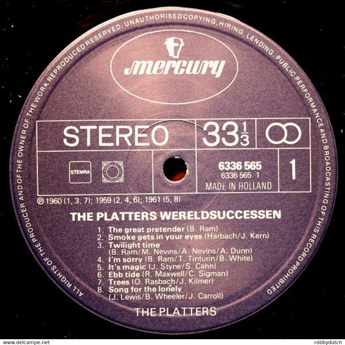 * 2LP *  THE PLATTERS - WERELDSUCCESSEN (Hun 30 Mooiste Songs) (Holland 197? ex-!!!)