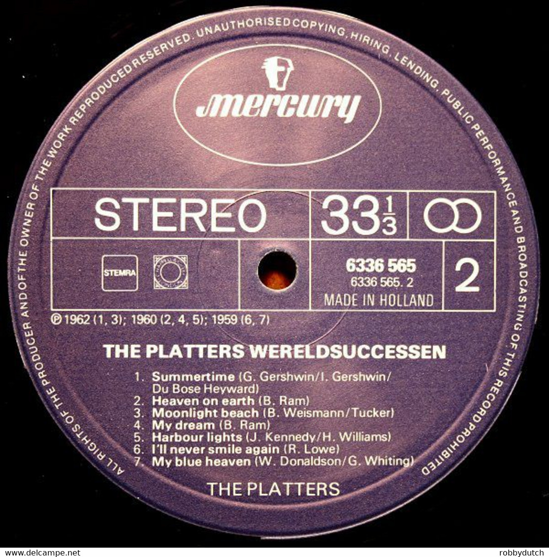 * 2LP *  THE PLATTERS - WERELDSUCCESSEN (Hun 30 Mooiste Songs) (Holland 197? ex-!!!)
