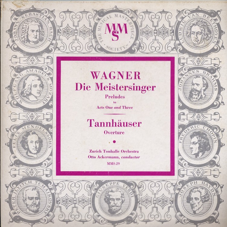 * 10" LP *  WAGNER: DIE MEISTERSINGER VON NUERNBERG - ZURICH TONHALLE ORCH./ ACKERMANN - Classique