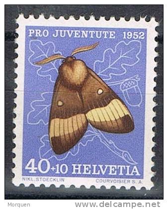 Sello Suiza 40+10 Cts, Pro Juventute 1952, Yvert Num 530 ** - Unused Stamps